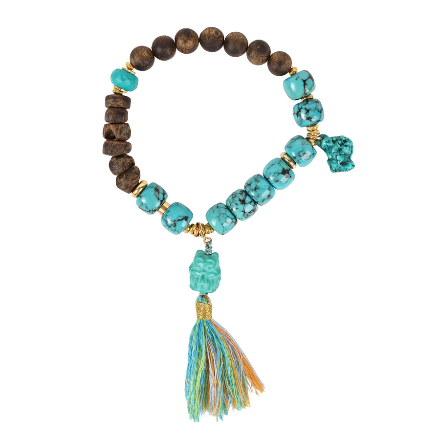 【Elegant Series】Agarwood  Turquoise bracelet 8.5mm 202013