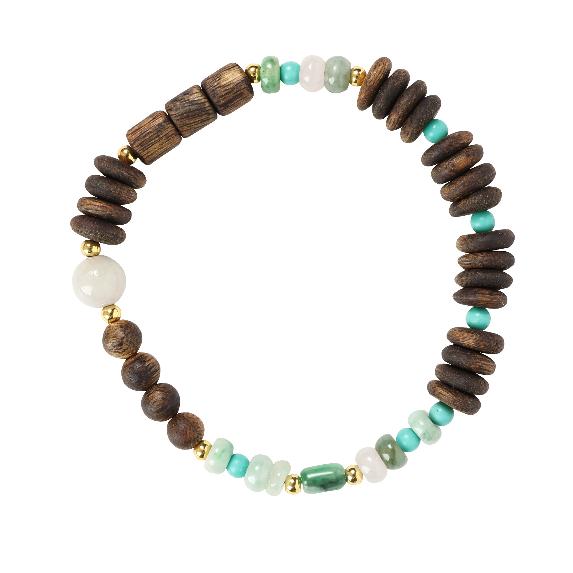 【Elegant Series】Agarwood  Turquoise Jade bracelet 202006