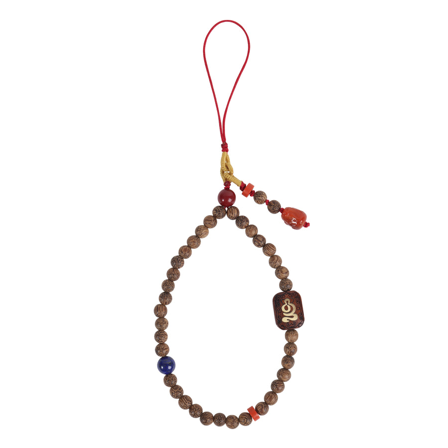 【Elegant Series】Sandalwood Lapis lazuli Southern Red Agate phone chain 202012