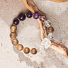 【Elegant Series】Agarwood  Amethyst Rock Crystal bracelet 10mm 202003