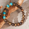 【Elegant Series】Agarwood  Turquoise bracelet 8mm 202004