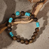 【Elegant Series】Agarwood  Turquoise bracelet 8mm 202002
