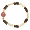 【Premium Series】Agarwood Hetian jade Strawberry Quartz bracelet 6mm 201026
