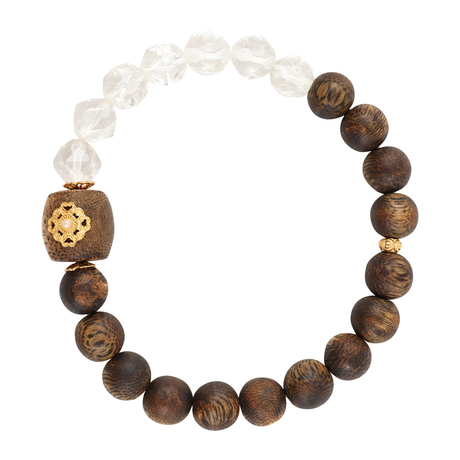 【Premium Series】Agarwood White Quartz bracelet 7mm 201022