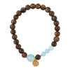 【Premium Series】Agarwood  Aquamarine Bracelet 6mm 201040
