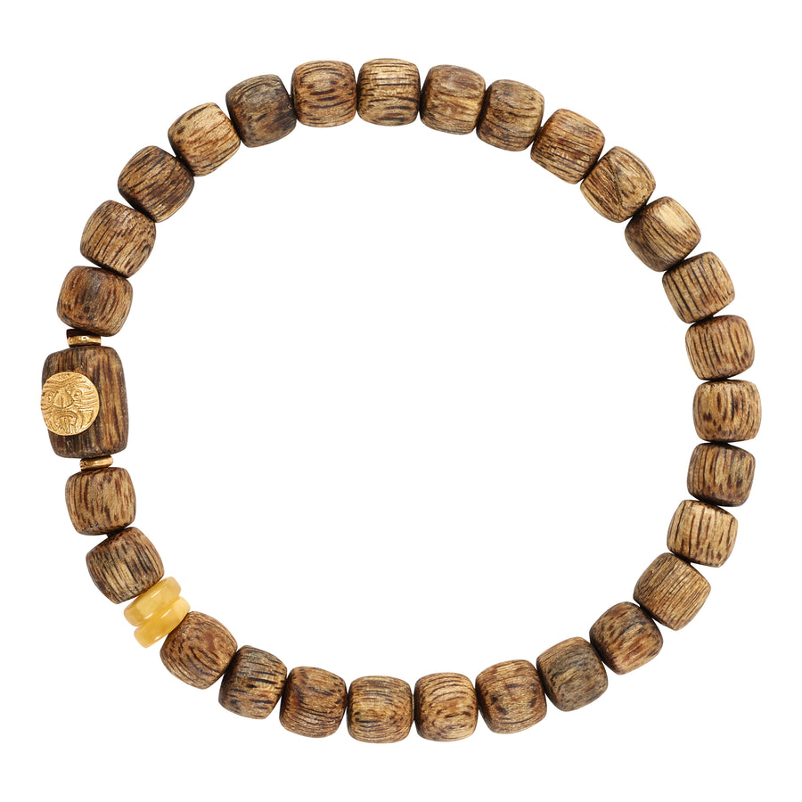 【Premium Series】Agarwood Opaque Amber bracelet 6*6mm 201006