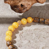 【Premium Series】Agarwood  Opaque Amber Double-loop Bracelet 6*6mm 201042