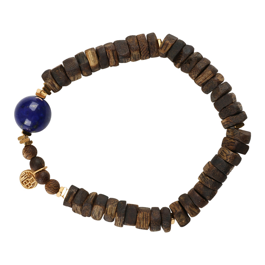 【Premium Series】Agarwood Lapis lazuli bracelet 6-7mm 201013