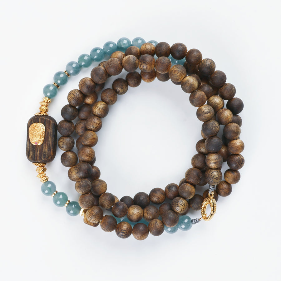 【Premium Series】Agarwood Jade Necklace or Four-strand bracelet  6mm 201027