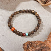 【Premium Series】Agarwood Southern Red Agate， old Opaque Amber Bracelet 6mm 201032
