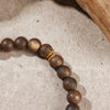 【Premium Series】Agarwood Southern Red Agate， old Opaque Amber Bracelet 6mm 201032