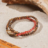 【Premium Series】Agarwood Southern Red Agate Double-loop bracelet 4mm 201002