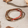 【Premium Series】Agarwood Southern Red Agate Double-loop bracelet 4mm 201002