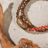 【Premium Series】Agarwood Southern Red Agate Double-loop bracelet 4mm 201002