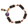 【Premium Series】Agarwood Amethyst Southern Red Agate  bracelet 8-9mm 201015