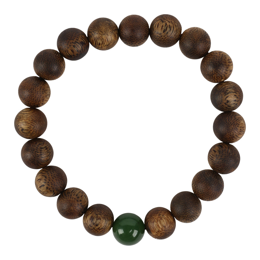 【Premium Series】Agarwood  Jade bracelet 9mm 201034