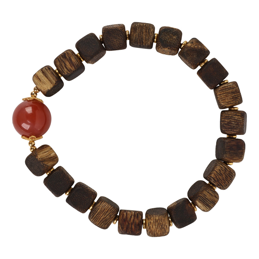 【Premium Series】Agarwood Southern Red Agate  bracelet 6mm 201016