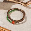【Premium Series】Agarwood Southern Red Agate Jade Double-loop bracelet 4mm 201008