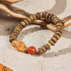 【Premium Series】Agarwood Golden Topaz Southern Red Agate bracelet 8-9mm 201025