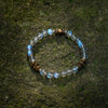 【Starstone Series】Intuition - Calmness - Execution Power - Grey Moonlight Stone - Agarwood Bracelet -601011