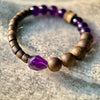 【Starstone Series】Restore Confidence and Composure - Qinan Agarwood and Natural Amethyst  Bracelet  601004