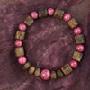 【Starstone Series】Stability - Correct Action - New Milestone - Rose Stone Agarwood Bracelet - Bucket beads -601006